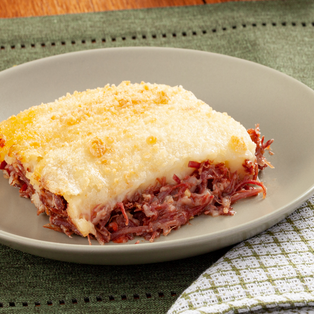 Escondidinho de Carne Seca Suflê (Shepherd's jerky pie)600g