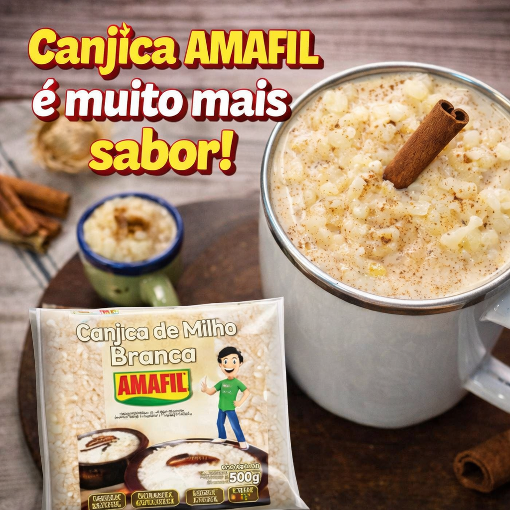 Milho para Canjica Branca 500g Amafil
