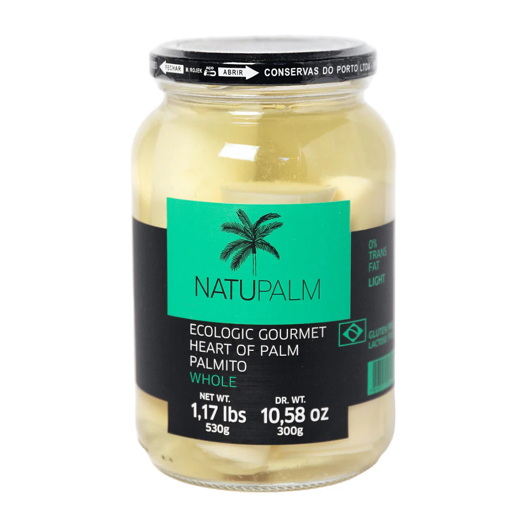 Natupalm Palm hearts|Palmito - 530 g (Drainad 300g)