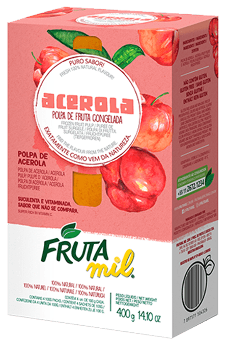 Polpa Pura de Acerola Congelada - Frutamil 400g