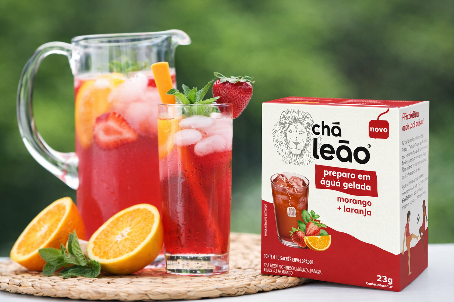 Cold brew strawberry and orange tea.