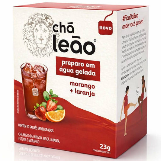 Chá Leão de Morango e Laranja
/ Cold brew strawberry and orange tea.