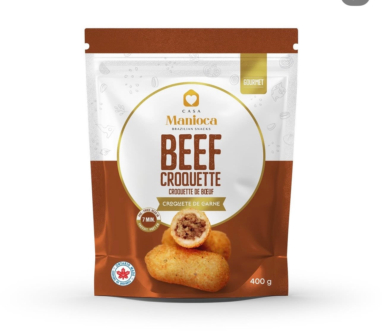 Croquete de Carne(Frito e Congelado)- Casa Manioca 400g