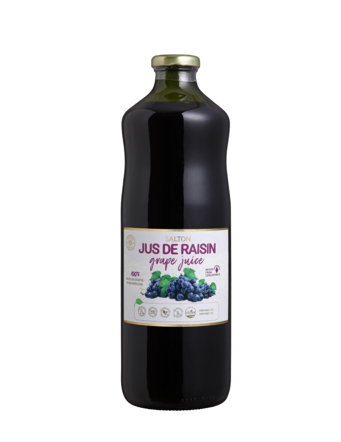 Suco de Uva Integral 1,5L - 100% Pure Grape Juice-Salton 1.5L