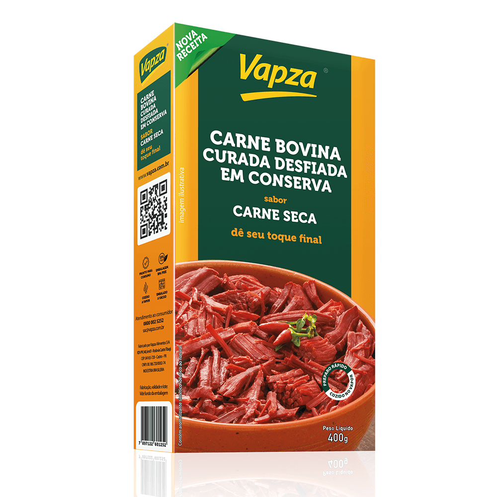 Carne Seca Curada e Desfiada -VAPZA 400g